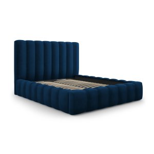 MICADONI Kelp sengeramme, m. sengegavl og lameller - bl fljl og sort plast (140x200)