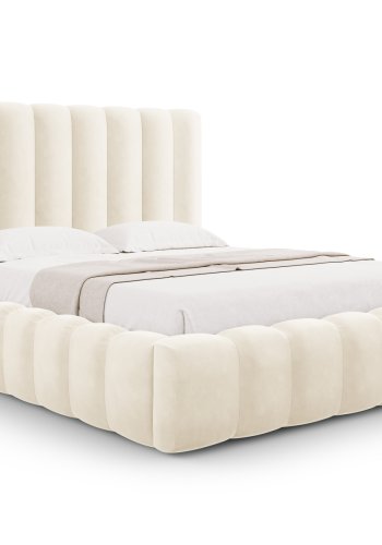 MICADONI Kelp sngram, med snggavel och lameller - beige sammet och svart plast (200x200)