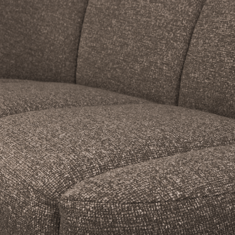 WOOOD Mojo 2-sits bnkelement, vnster - brun melange boucl