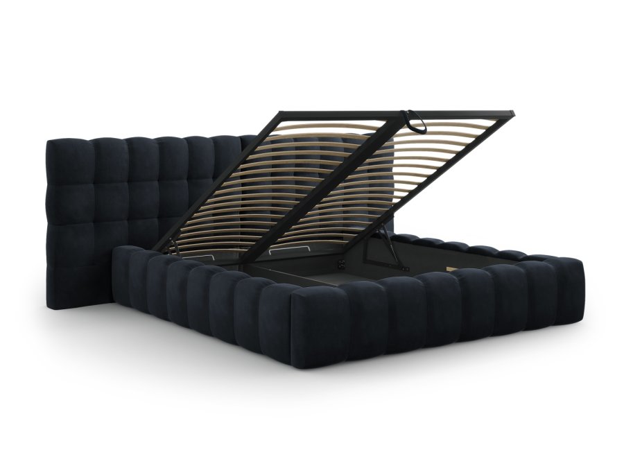 MICADONI Mamaia sengeramme, med dobbel sengegavl og lameller - bl flyel (140x200)