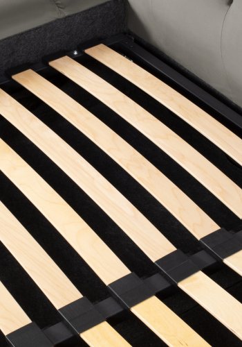 MICADONI Mamaia sengeramme, med dobbel sengegavl og lameller - gr flyel (140x200)