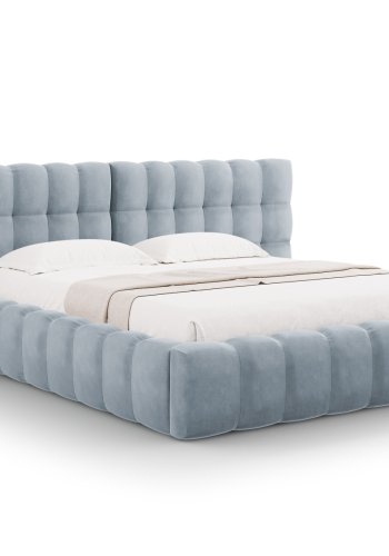 MICADONI Mamaia sengeramme, med dobbel sengegavl og lameller - bl flyel (160x200)