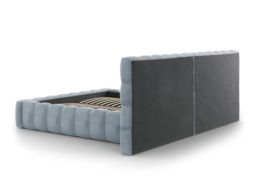 MICADONI Mamaia sengeramme, med dobbel sengegavl og lameller - bl flyel (160x200)