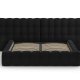 MICADONI Mamaia sengeramme, med dobbel sengegavl og lameller - svart flyel (180x200)
