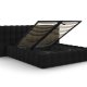 MICADONI Mamaia sengeramme, med dobbel sengegavl og lameller - svart flyel (180x200)