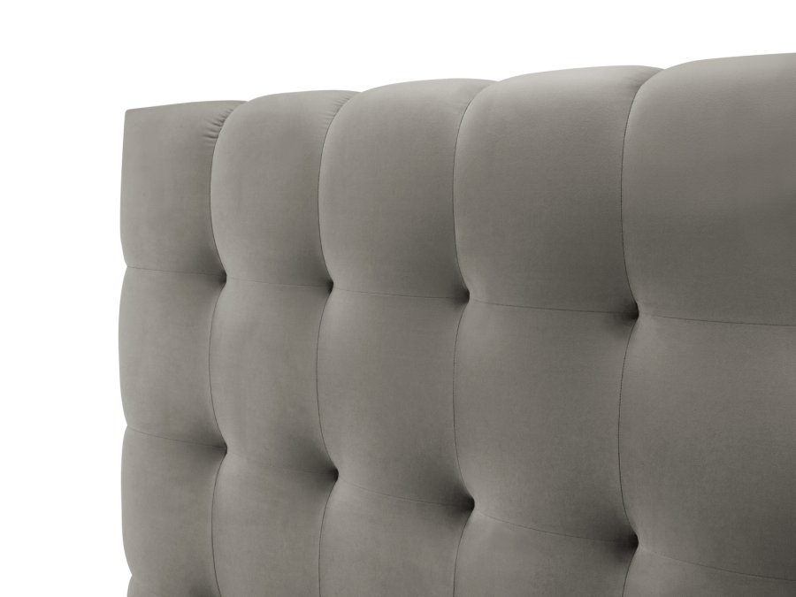 MICADONI Mamaia sengeramme, med dobbel sengegavl og lameller - gr flyel (200x200)