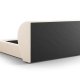MICADONI Miley sengeramme, med sengegavl og lameller - beige chenille (140x200)