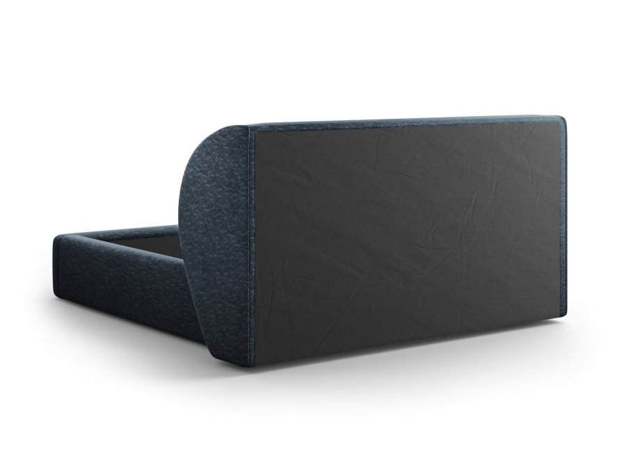 MICADONI Miley sengeramme, med sengegavl og lameller - bl chenille (140x200)