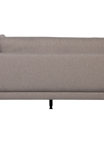 WOOOD Couple spisebnk, hjrne, venstre, m. hynder - taupe meleret melange stof og sorte ben