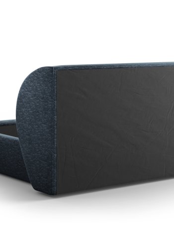 MICADONI Miley sengeramme, med sengegavl og lameller - bl chenille (180x200)