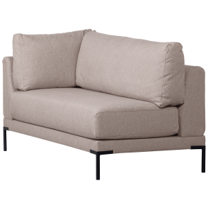 WOOOD Couple spisebnk, hjrne, hjre, m. hynder - natur meleret melange stof og sorte ben