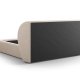 MICADONI Miley sengeramme, med sengegavl og lameller - beige chenille (200x200)