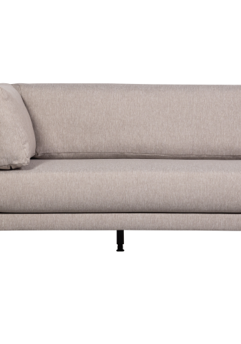 WOOOD Couple spisebnk, hjrne, hjre, m. hynder - natur meleret melange stof og sorte ben