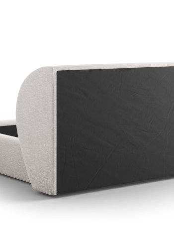 MICADONI Miley sengeramme, med sengegavl og lameller - gr chenille (200x200)