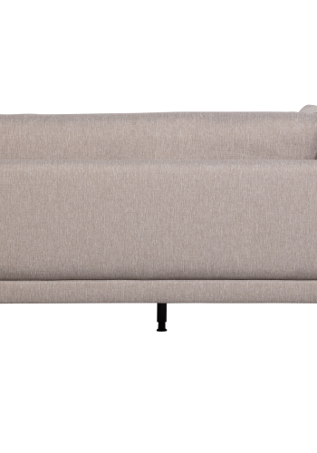 WOOOD Couple spisebnk, hjrne, hjre, m. hynder - natur meleret melange stof og sorte ben