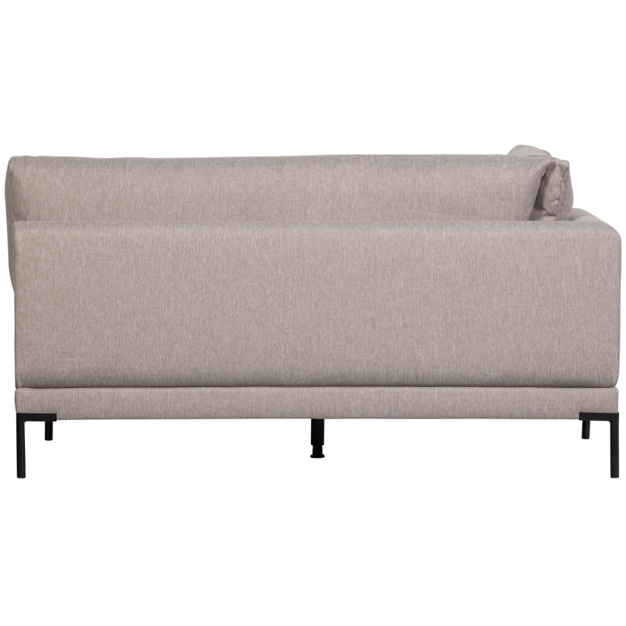 WOOOD Couple spisebnk, hjrne, hjre, m. hynder - natur meleret melange stof og sorte ben