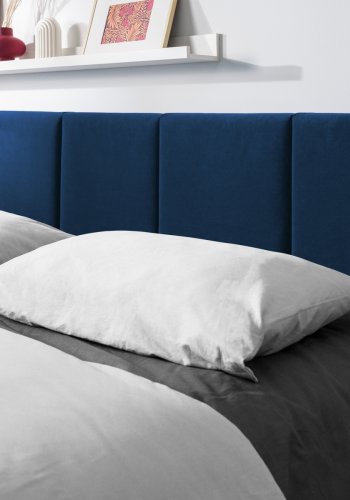 MICADONI Pyla sengeramme, med sengegavl og lameller - bl flyel (140x200)