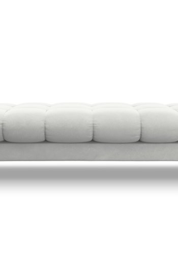 MICADONI Mamaia benk,, 2 seter, rektangulr - slvflyel og gullmetall (62x133x41)