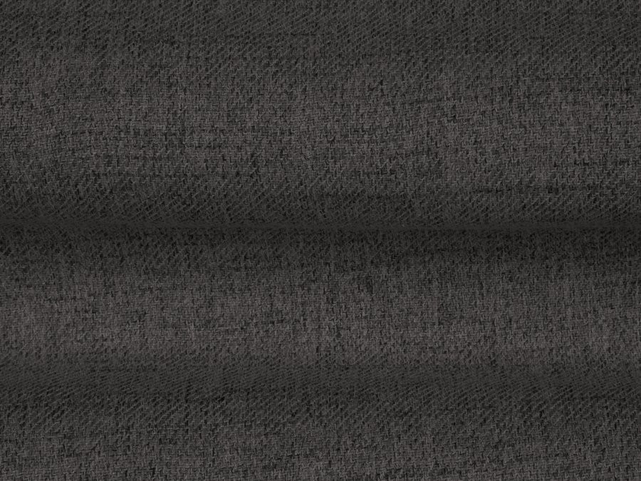 MICADONI Mamaia benk,, 2 seter, rektangulr - antrasittgr stoff og svart metall (62x133x41)