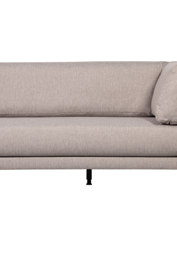 WOOOD Couple spisebnk, hjrne, venstre, m. hynder - natur meleret melange stof og sorte ben