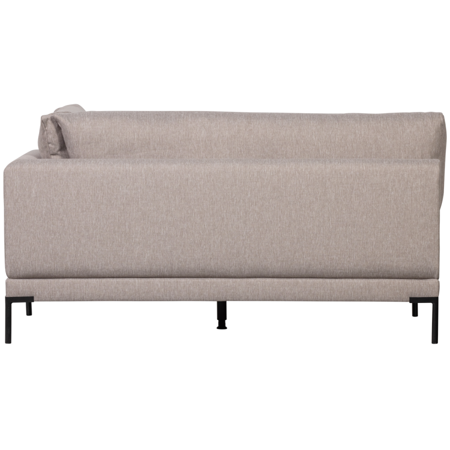 WOOOD Couple spisebnk, hjrne, venstre, m. hynder - natur meleret melange stof og sorte ben