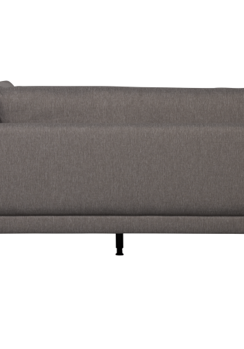 WOOOD Couple spisebnk, hjrne, venstre, m. hynder - gr meleret melange stof og sorte ben