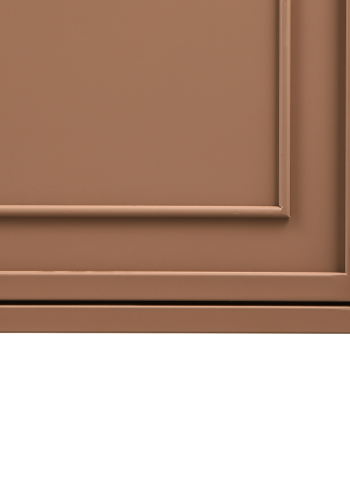 WOOOD Ronja XL vitrineskab, m. 2 lger og 4 hylder - glas og militrbrun metal