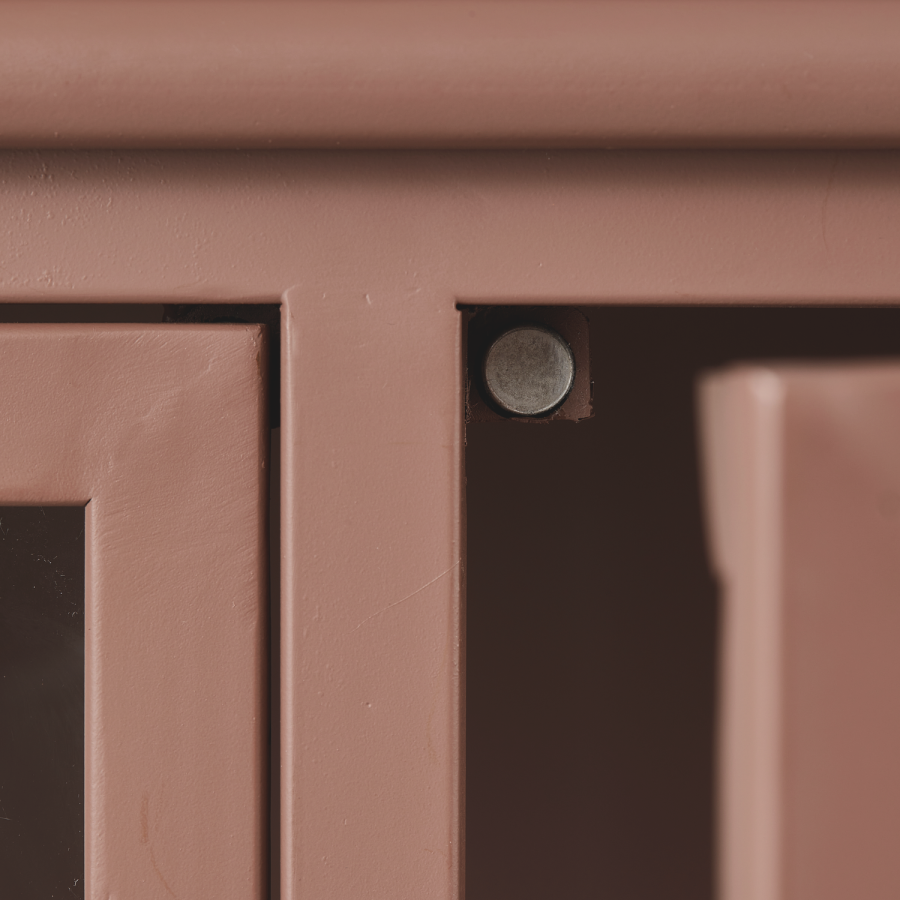 WOOOD Exhibit vitrineskab, m. 2 lger og 4 hylder - glas og brun metal