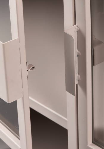 WOOOD Ronja XL vitrineskab, m. 2 lger og 4 hylder - rosa metal