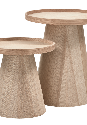 WOOOD MAUD SIDOBORD I KONISKT TRÄ NATURLIGT 50x45CM