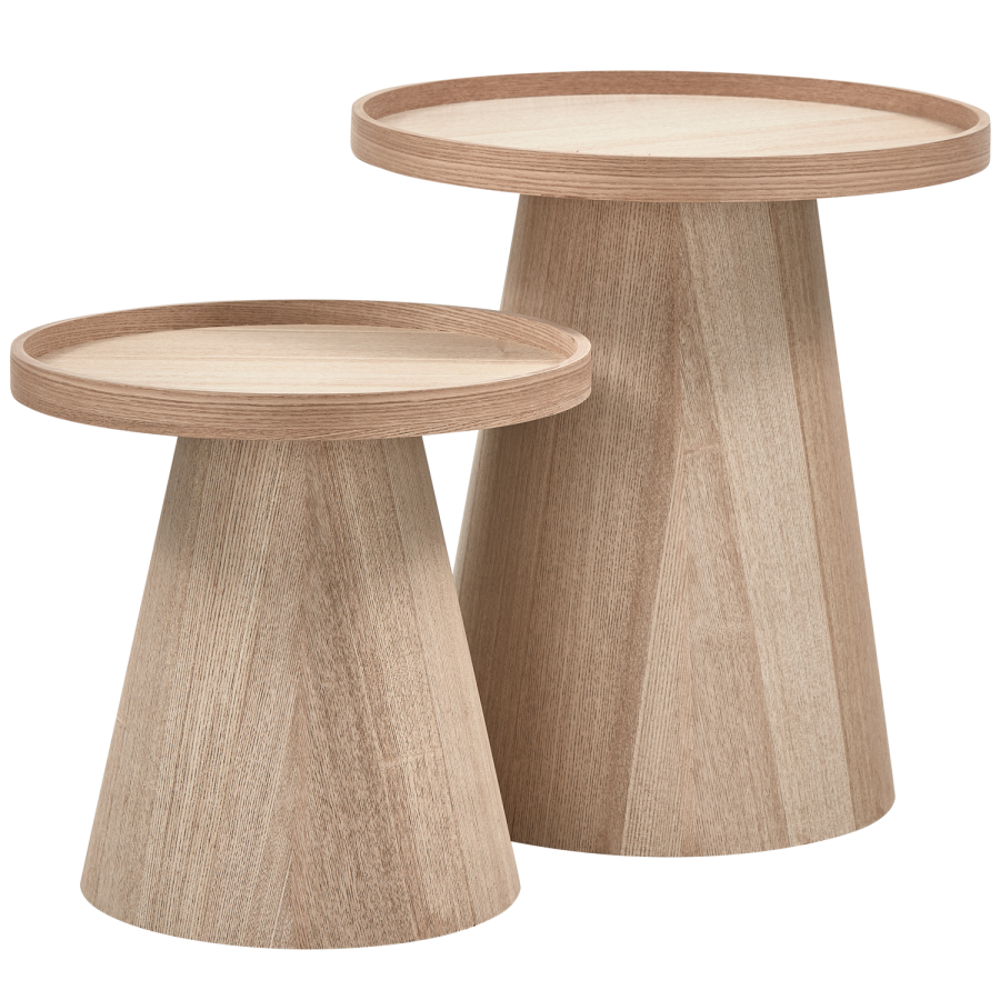 WOOOD MAUD SIDOBORD I KONISKT TRÄ NATURLIGT 38x39CM