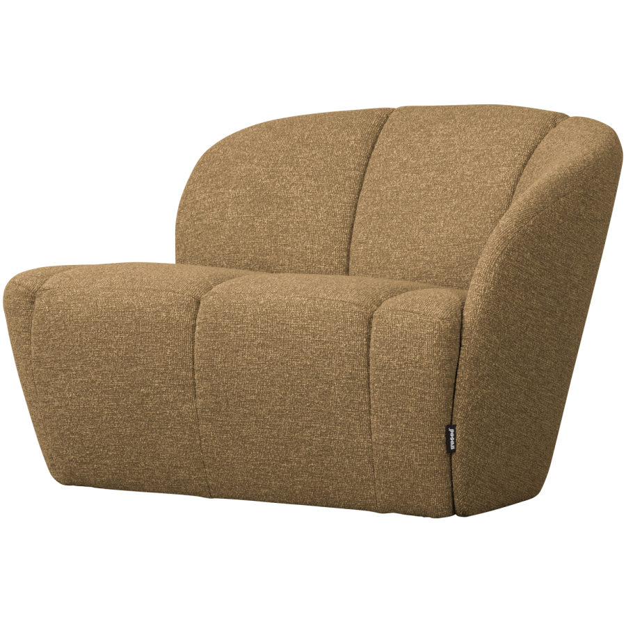 WOOOD Mojo 2-sits bnkelement, hger - gul/brun melange boucl