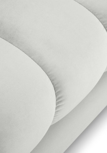 MICADONI Mamaia sjeselong, venstre - slv flyel og svart metall (185x102x75)