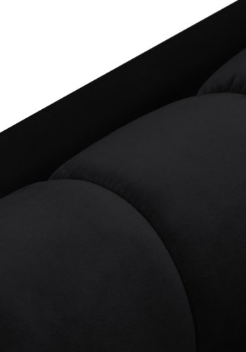 MICADONI Mamaia sjeselong, venstre - antrasittgr flyel og svart metall (185x102x75)