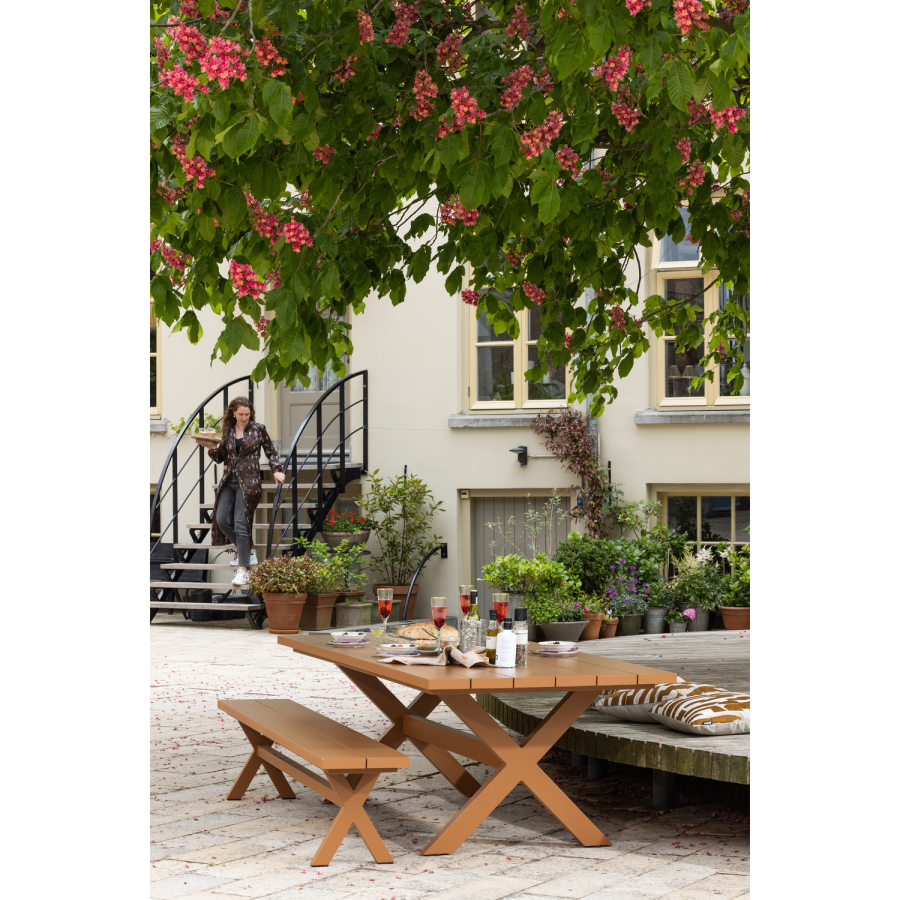 WOOOD DELTA PICKNICK GARDEN bord ALUMINIUM TERRA 220x100CM