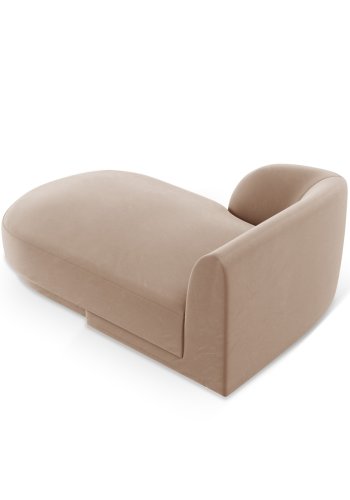 MICADONI Miley sjeselong, venstre - brun flyel og svart plast (150x95x70)