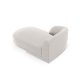 MICADONI Miley sjeselong, venstre - gr chenille og svart plast (150x95x70)