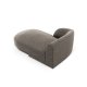 MICADONI Miley sjeselong, venstre - gr chenille og svart plast (150x95x70)
