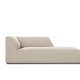 MICADONI Ruby sjeselong, hyre - beige flyel og svart plast (180x93x69)