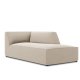 MICADONI Ruby sjeselong, hyre - beige flyel og svart plast (180x93x69)