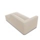 MICADONI Ruby sjeselong, hyre - beige flyel og svart plast (180x93x69)
