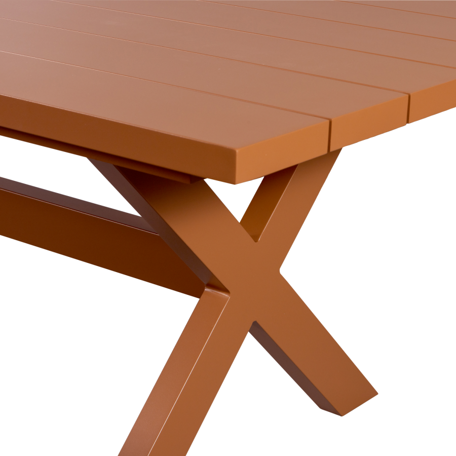 WOOOD DELTA PICKNICK GARDEN bord ALUMINIUM TERRA 220x100CM