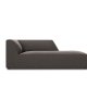 MICADONI Ruby sjeselong, hyre - antrasittgr flyel og svart plast (180x93x69)