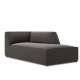 MICADONI Ruby sjeselong, hyre - antrasittgr flyel og svart plast (180x93x69)