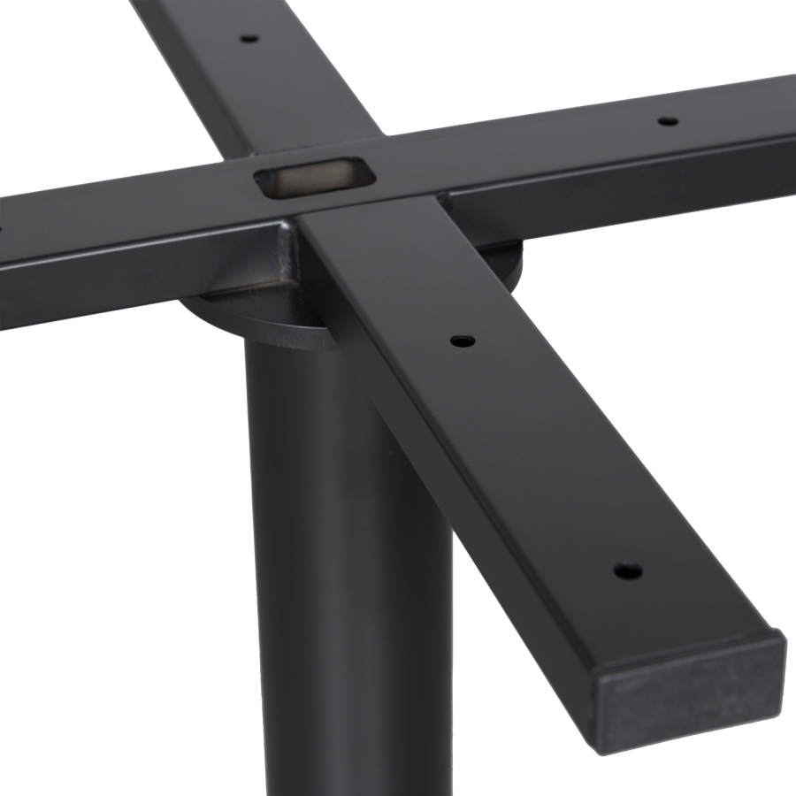 WOOOD BISTRO RUNDA RÖRBEN METALL MATTSVART 72x54CM