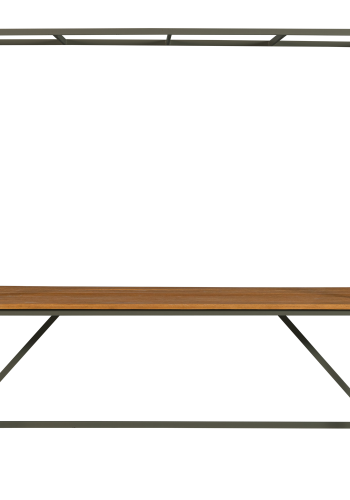 WOOOD BLUE SKY HAVEBORD I TR MED DEKO-RAMME, CAMOUFLAGEGRN