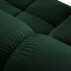 MICADONI Bellis Modular hjrnesofa, venstre, 4 seter - grnn flyel og sort plast