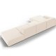 MICADONI Jodie hjrnesofa, venstre, 5 seter - beige flyel og sort plast