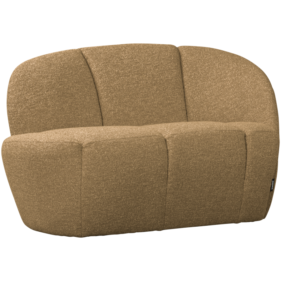 WOOOD Mojo 2-sits bnkelement, hger - gul/brun melange boucl