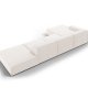 MICADONI Jodie hjrnesofa, venstre, 5 seter - beige stoff og sort plast